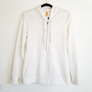 Lucy 3/4 Zip Long Sleeve Hooded Top